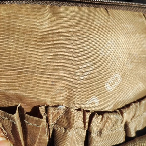 lug crossbody and hand bag traveller messenger purse brown textile fabric - Picture 12 of 12